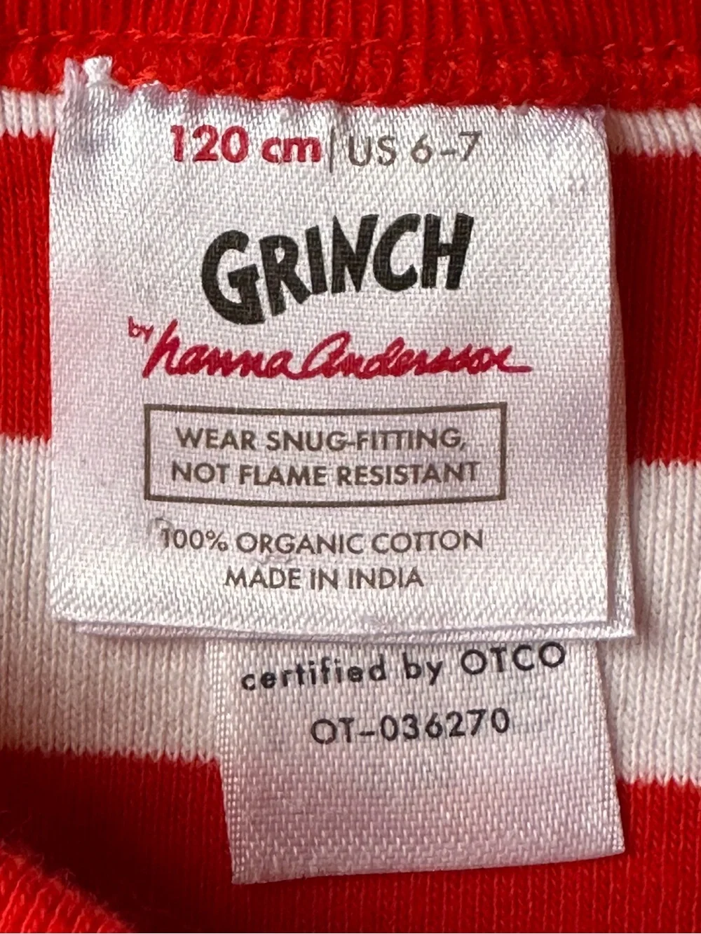 Hanna Andersson Dr. Seuss Grinch Max the Dog Pajamas size 6-7